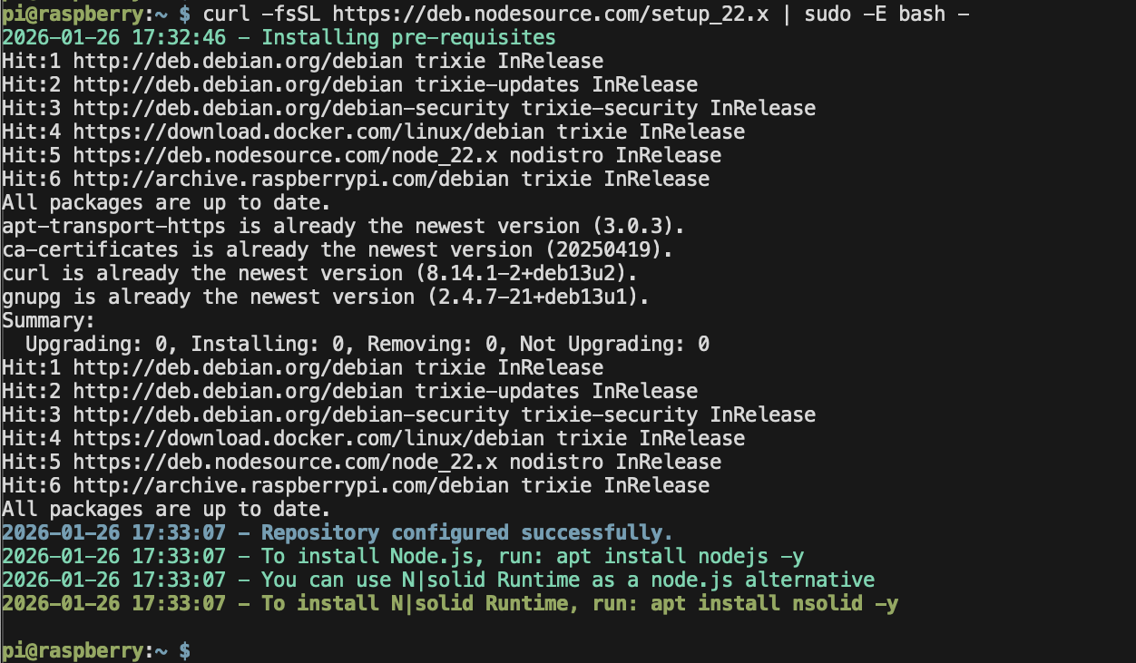Setting up NodeSource repository